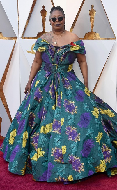 Whoopi Goldberg, 2018 Oscars, Red Carpet Fashions